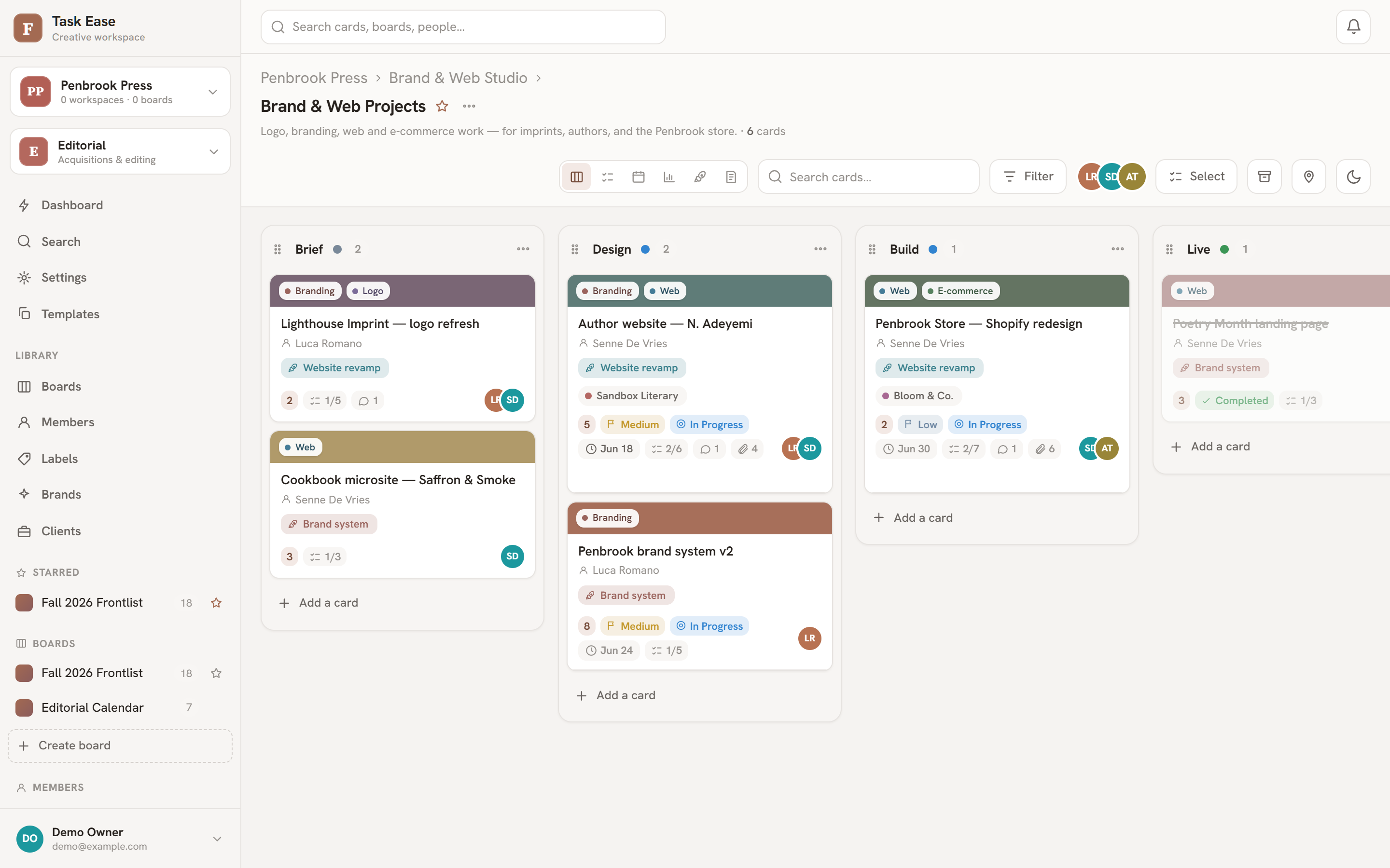 A Scrum board showing sprints, epics and story points on cards